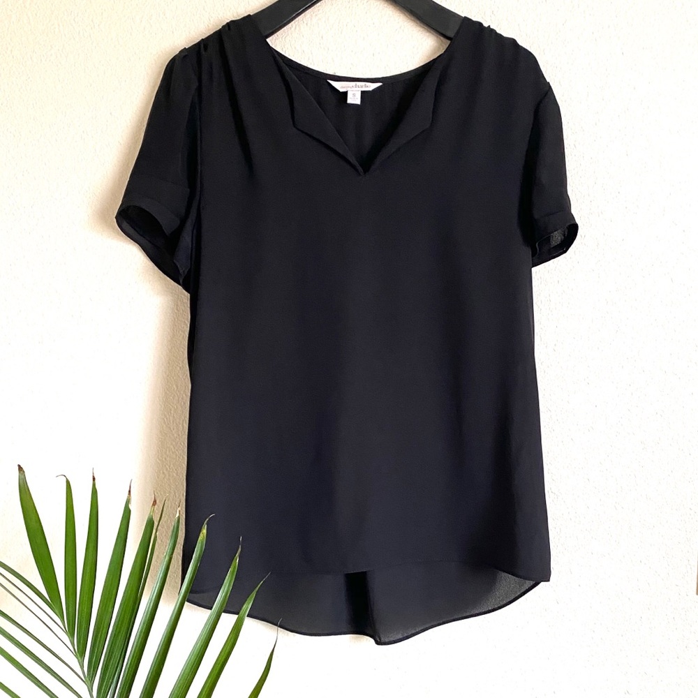 Black Short Sleeve Blouse